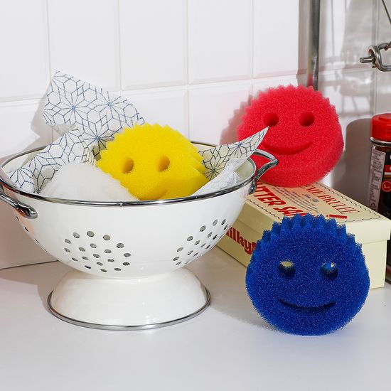 스마일 수세미 스폰지 4개 세트