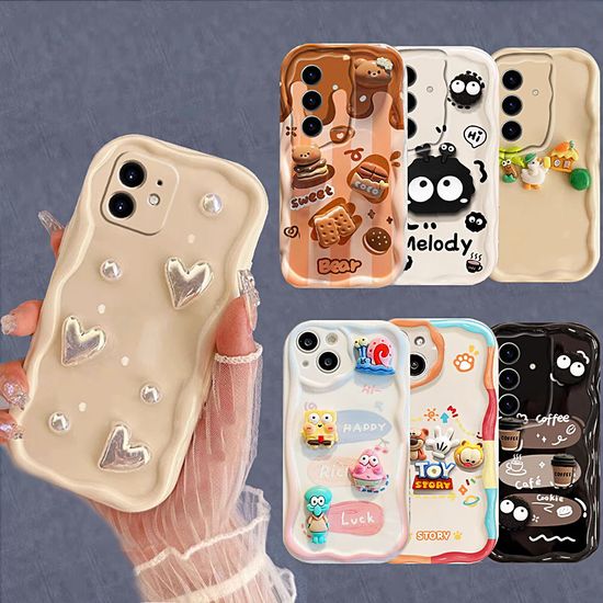갤럭시 a32 a33 a34 곰돌이 하트 캐릭터 물결 케이스