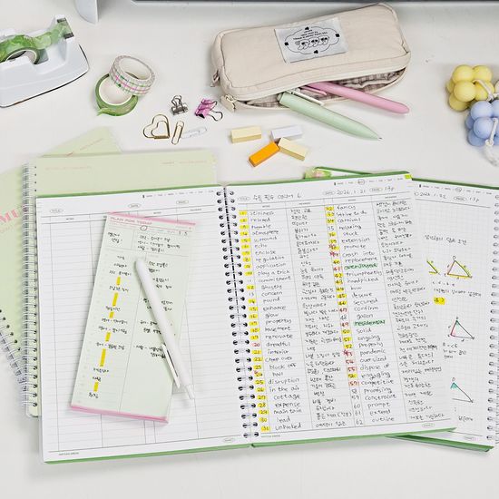 마넷 말차그린 스프링 노트 B5