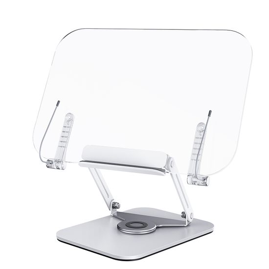 360도 회전 각도 높이 조절 아크릴 투명 독서대 