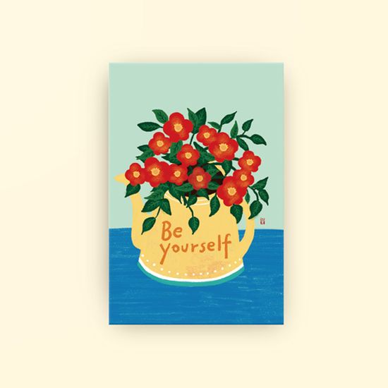 캘리그라피 꽃엽서 12종 미니 꽃 일러스트 캘리엠-엽서12종세트
