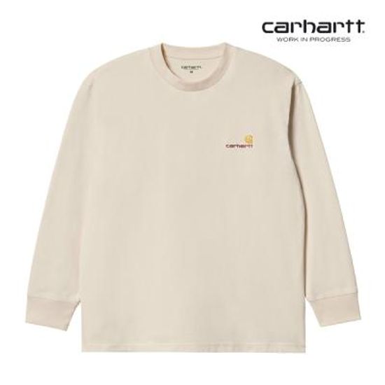 칼하트WIP L/S American Script T-Shirt (Natural)