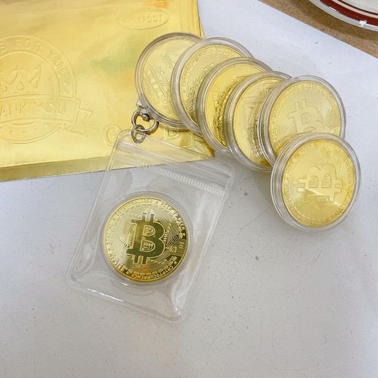 비트코인 모형 기념 주화 가상 화폐 황금 코인 동전 