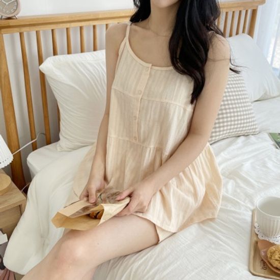 시원한 도비면 소재 여름 나시 잠옷 파자마