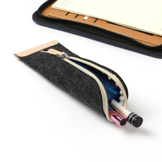 오펠트 오픈형 펜슬케이스 패브릭 지퍼필통 블랙