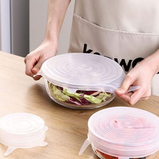 LIPICK 실리콘 뚜껑 랩 만능 실리콘덮개 6P 밀봉랩