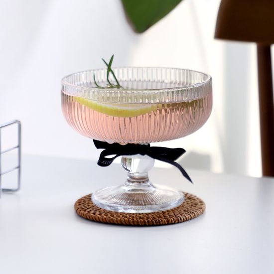 러델 잇 빈티지 플리츠 유리 아이스크림컵 330ml 1p