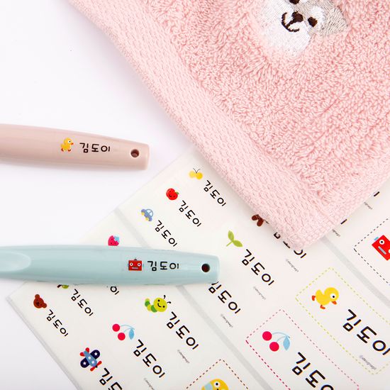 방수네임스티커쪼꼬미투명 사이즈혼합