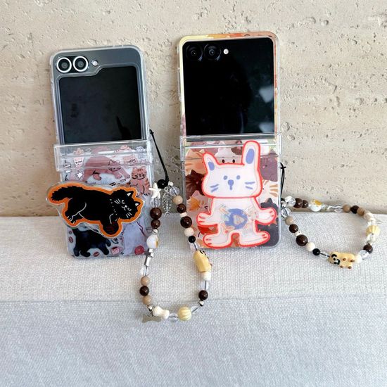 갤럭시 z플립 7 6 5 4 애니멀 캐릭터 스마트톡 케이스