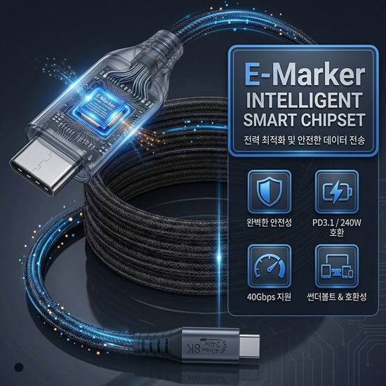 유니콘 SLC-40G-2M 40Gbps 8K지원 썬더볼트3/4/5 호환