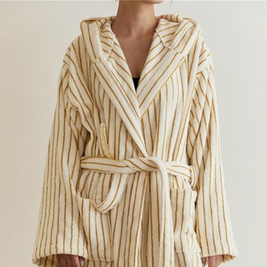 스트라이프 순면100% 모던 타올 가운