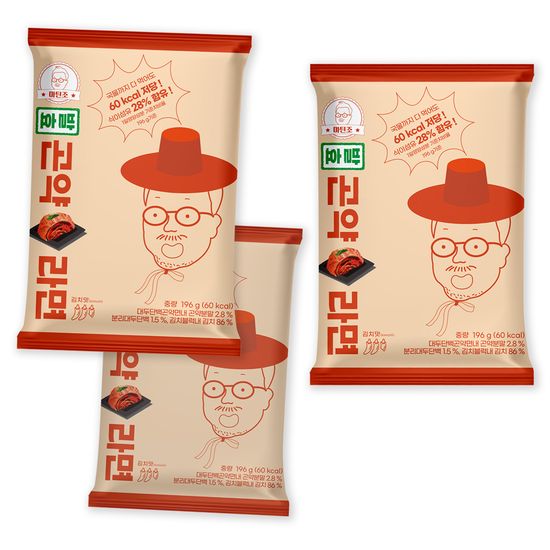 마틴조 발효곤약 김치라면 196g x 3팩