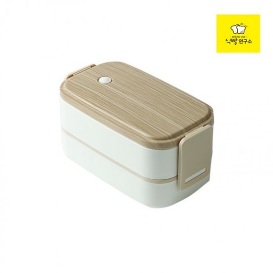 2단 우드 런치박스 도시락통 세트 간식통 반찬통 밀폐
