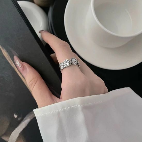 고양이 오픈링 반지 애끼 검지 우정반지 커플링 반지