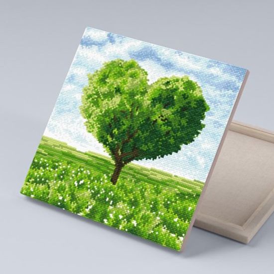 보석십자수 명화 풍경 그린하트트리 30x30