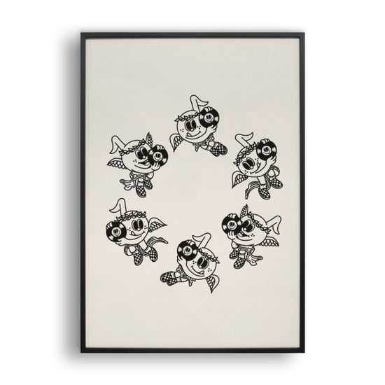 a musical angel (Art Print) / 일러스트 액자