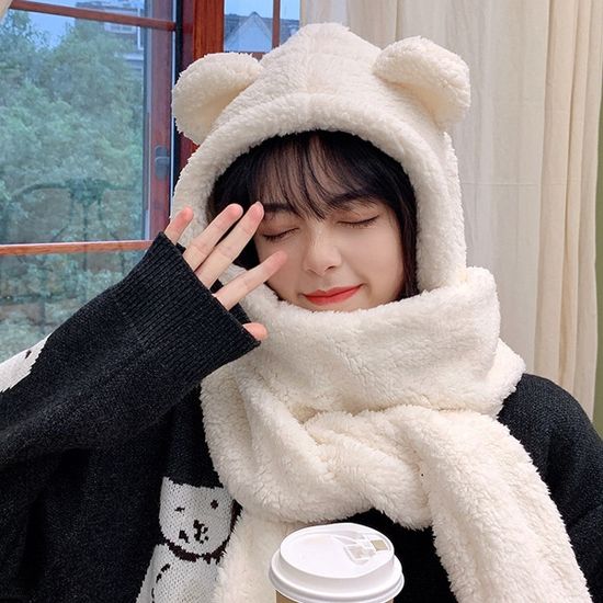 털곰 겨울 곰돌이 퍼 목도리 털모자 인싸템