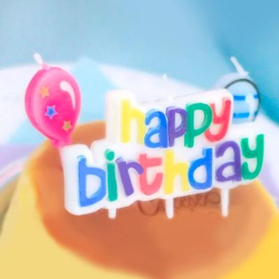 생일초 (해피벌스데이+풍선2개)