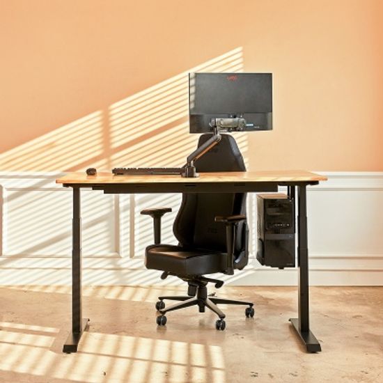 루나랩 원목 듀얼모터 전동 높이조절책상 1800 (택배)