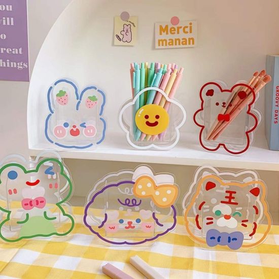 귀염뽀짝 아크릴 펜홀더 펜꽂이 연필꽂이 13TYPE