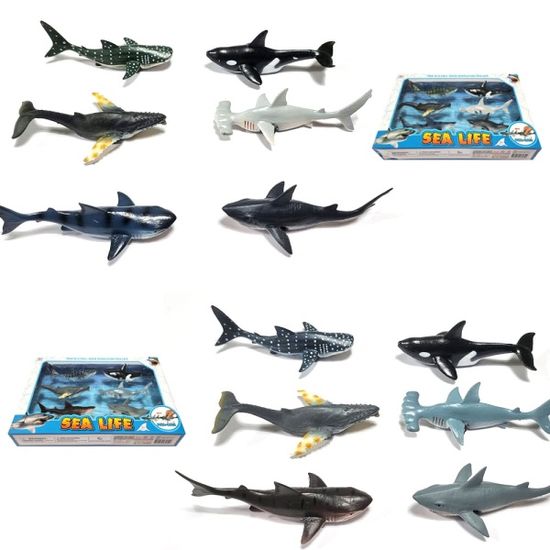 해양 풀백 미니카 상어 돌고래 바다 완구 장난감