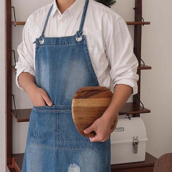남여공용 카페 공방용 데님 앞치마