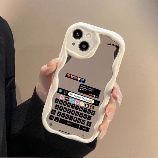 갤럭시S24 S23 S22 S21 커플 채팅방 미러 물결 케이스