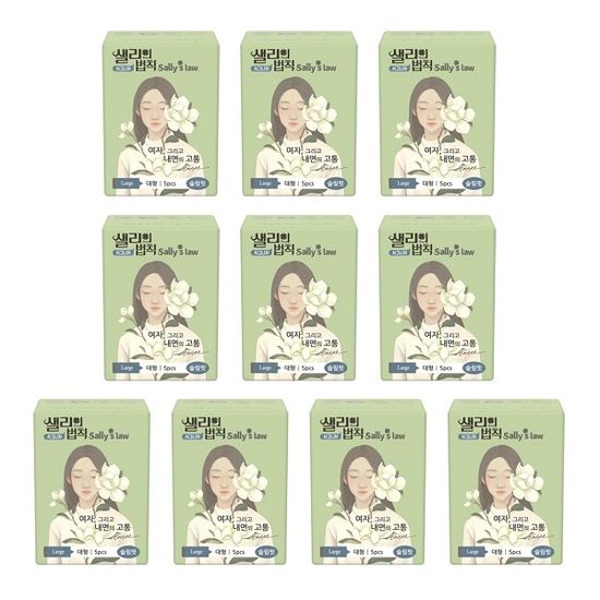 (초특가)샐리의법칙  슬림핏 생리대 10팩 구성
