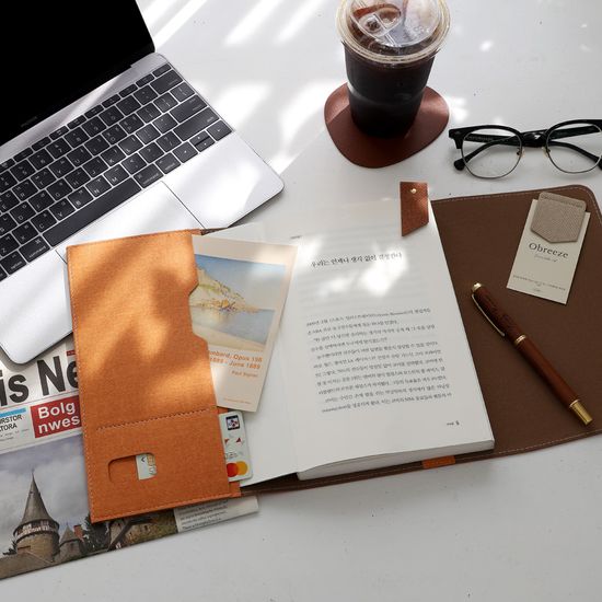 [무료각인]오브리즈 아테네 가죽 북커버(북마크증정)