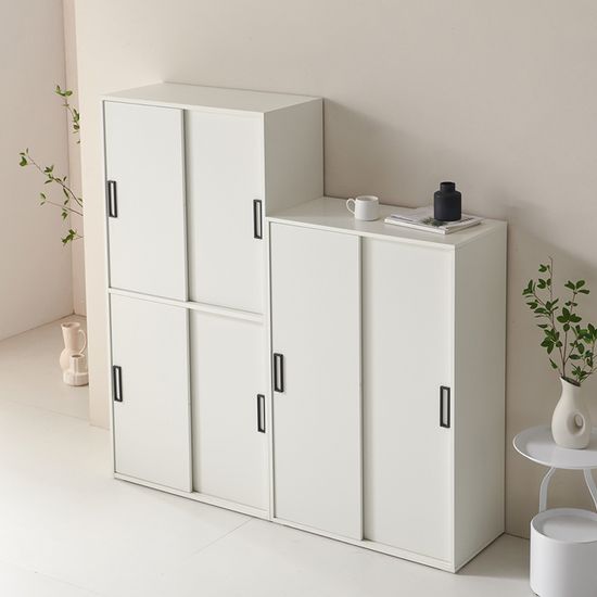 거실 주방 수납장 슬라이딩도어 세트 (120+160) TP172