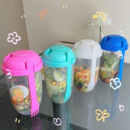 1L 대용량 휴대용 간편 샐러드 도시락통 텀블러4color