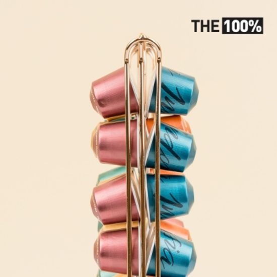 THE100% 네스프레소 호환 캡슐커피 보관함 3열 베이직타워 42구 홀더 거치대