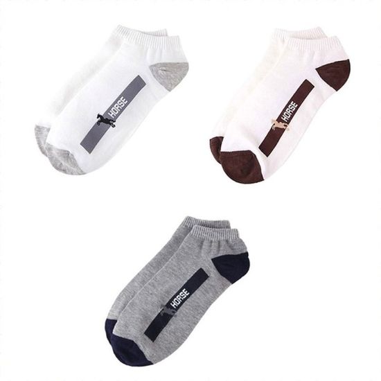 남자 말 무늬 포인트 발목 패션 양말 5켤레 묶음[WC94