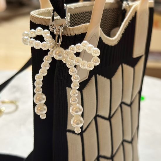 진주 리본 키링 (소)