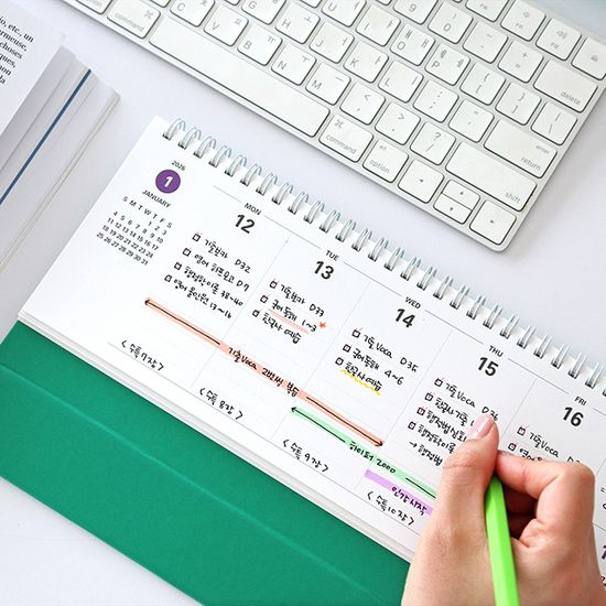 2026 프리즘 가로형 위클리 스케줄러 (탁상 주간)