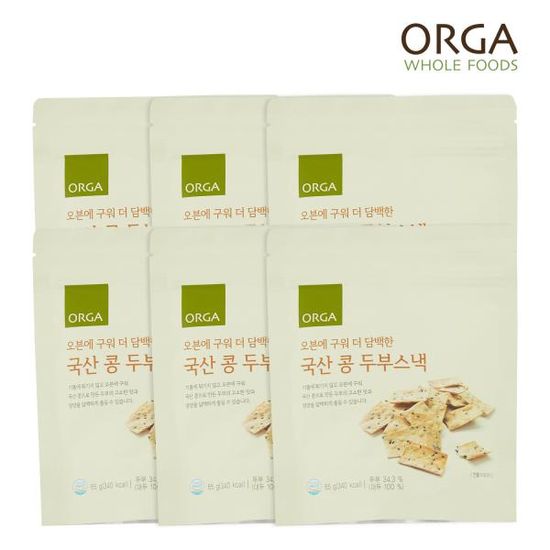 [올가] ORGA 구운 두부스낵(65g) x 6봉