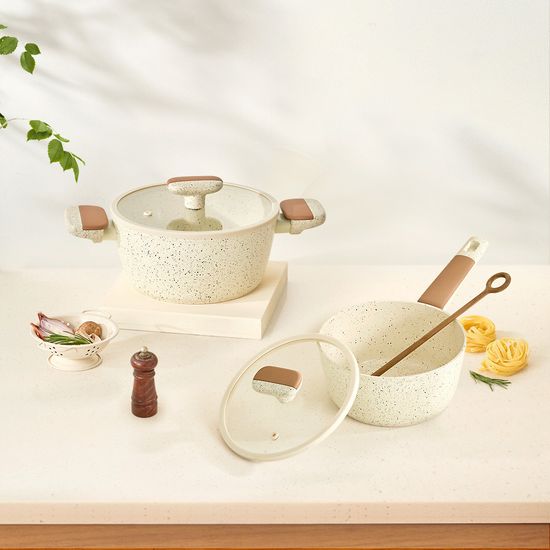 델라고 바닐라빈 인덕션 세라믹 냄비 2종 편18+양20