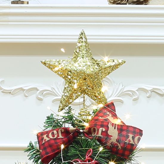 샤인 스타 LED 트리 탑별 장식 꼭대기별 토퍼 골드