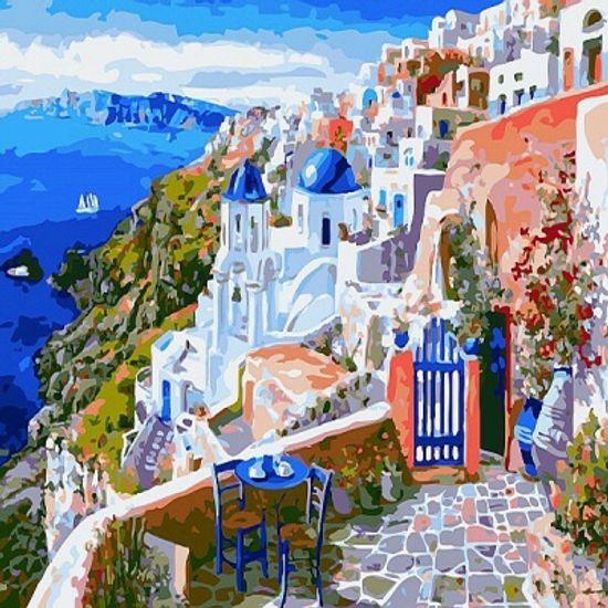 MS9571 산토리니 그리스풍경 size 40x50cm  