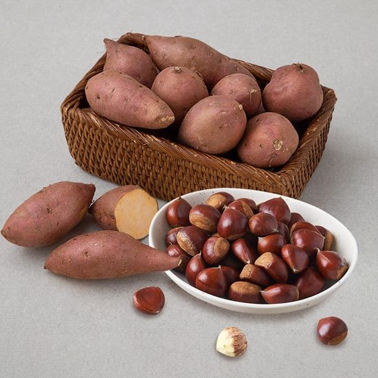 당진 호박고구마 2.5kg(중)+공주알밤 500g(대)