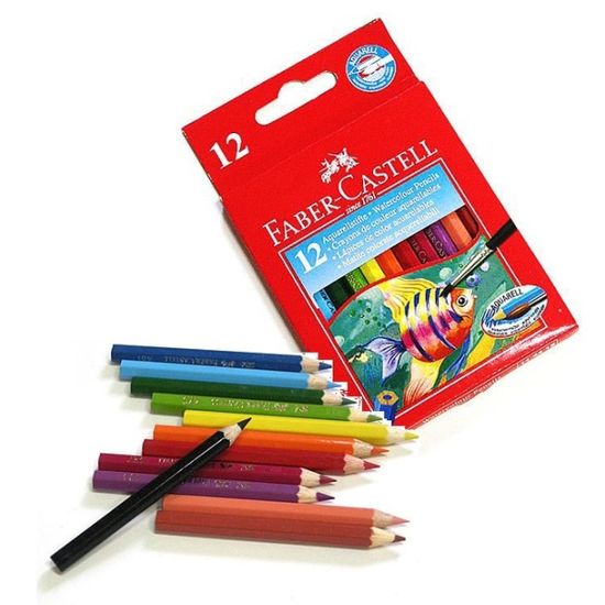 파버카스텔 미니 지관 12색 수채색연필 114412 1개