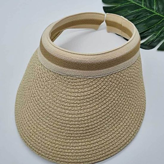 연베이지 모자 라탄 썬캡 여성모자(WE4F5BE)