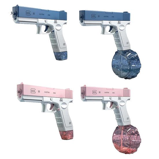 2 Type 탄창 전자 자동 글록 권총 워터건 방수 물총