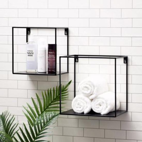 우드로하우스 블랙 메탈 선반 철제벽선반 3종/1택