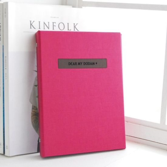 프리미엄 이니셜 임신초음파앨범/태교앨범-핫핑크