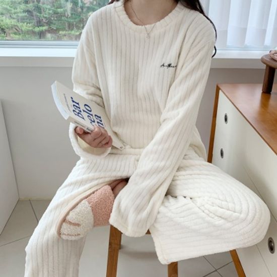 어나더뷰 극세사 파스텔 수면잠옷 상하세트 1121