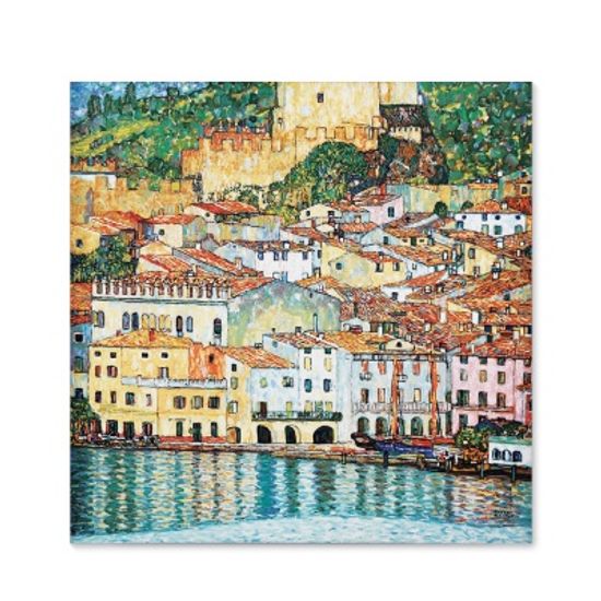 클림트 - 가르다 호숫가 말체시네, 캔버스 액자