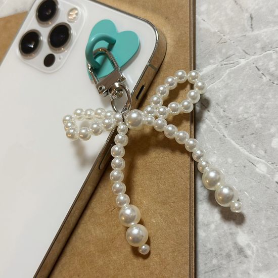 진주 리본 키링 (소)