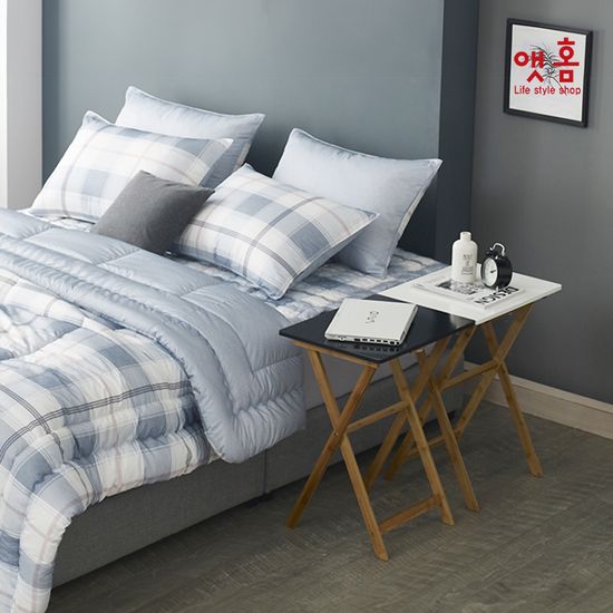 앳홈 원목 컬러 접이식 테이블 2Colors