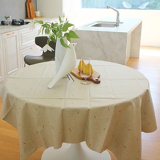 에블린 린넨 튤리비아 방수 식탁보 4인L
